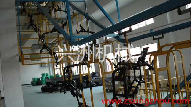 Hanging conveyor line