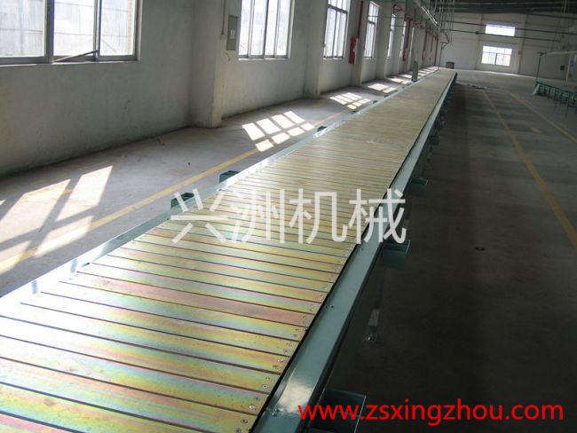 Plate chain conveyor line